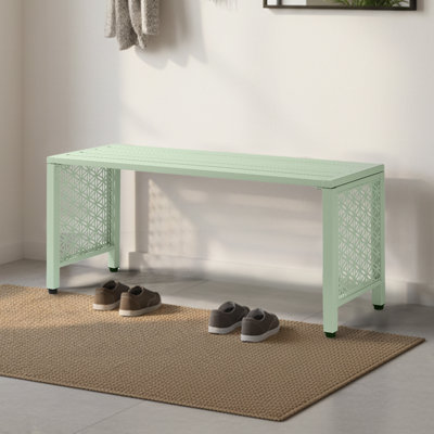 39.3-Inch Patio Metal Bench
