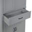 Armoire de rangement multifonctionnelle pour salle de bain Terrazzo - Tablettes réglables, grand espace, installation facile-775922897