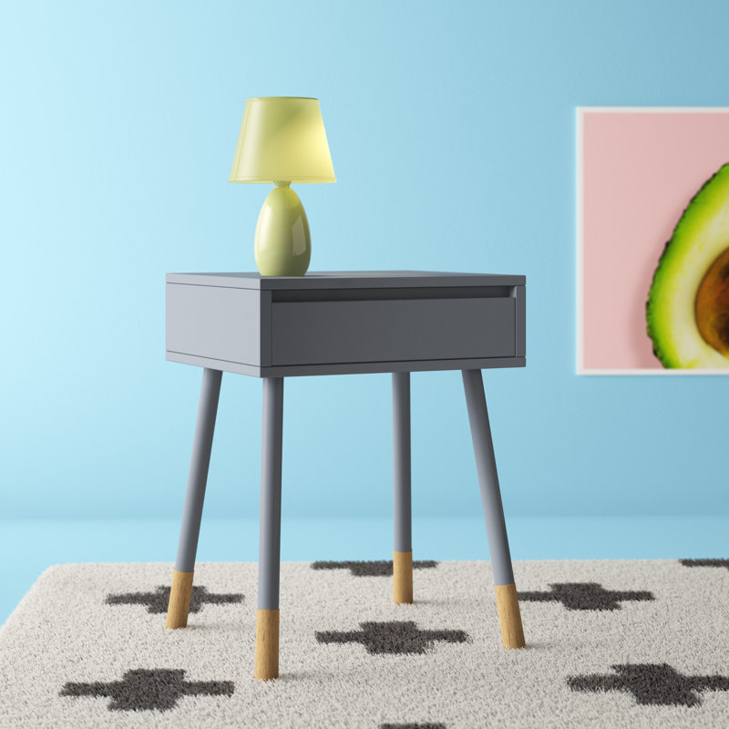 Danixsa End Table with Storage, Gray