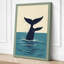 Whale Tail Rising Minimalist - Wrapped Canvas-1882565282-1882565286
