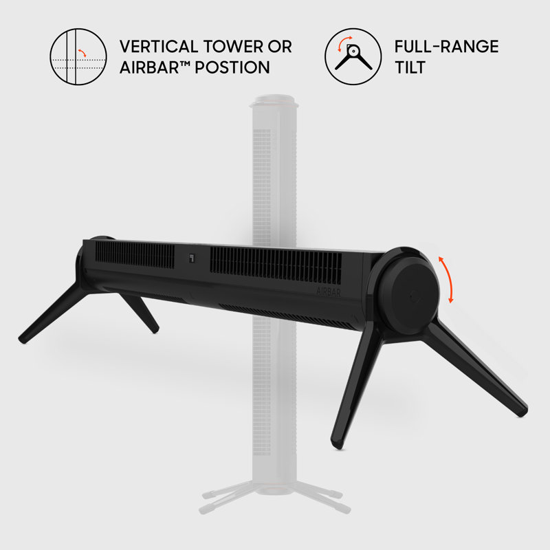 Black Slim Remote Controlled Three Speed Tower Fan with Adjustable Height