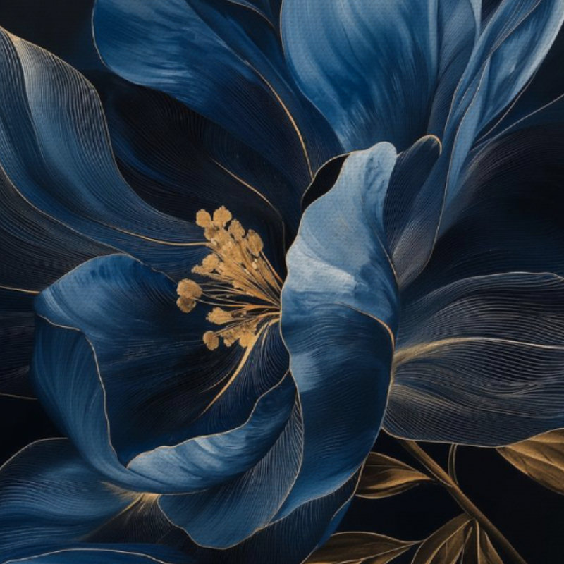 Élégante figure avec grande fleur de coquelicot, art moderne sur toile