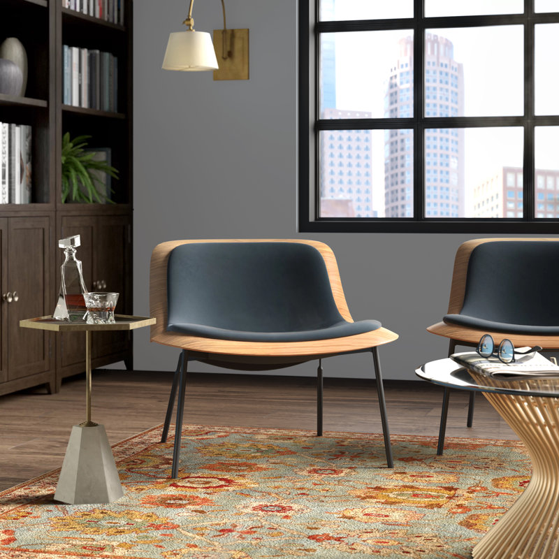 Nonesuch Lounge Chair, Ink Genuine Leather