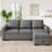 L-Shaped Sleeper Sectional Sofa with Storage-1469023185