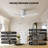 52'' Flush Mount Ceiling Fans with LED Dimmable Lights White-1833706927