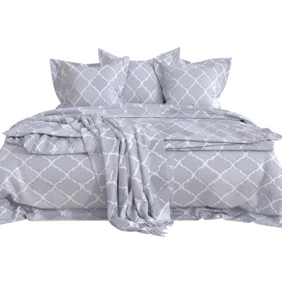 Rosalind Wheeler Ambudkar Geometric Shapes Duvet Cover Set with Pillowcases