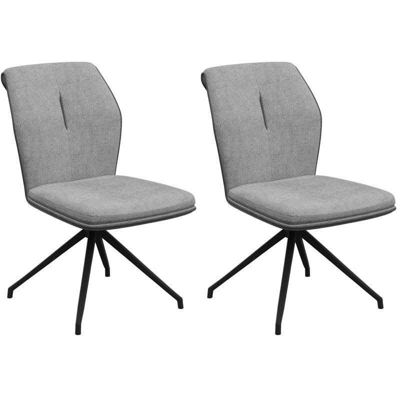 Armonia Fabric Swivel Dining Chair, Grey