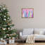 Cadre flottant pastel à motif d'abstraction d'arbres de Noël, design par Arlington Prints-1247102785-1247102786