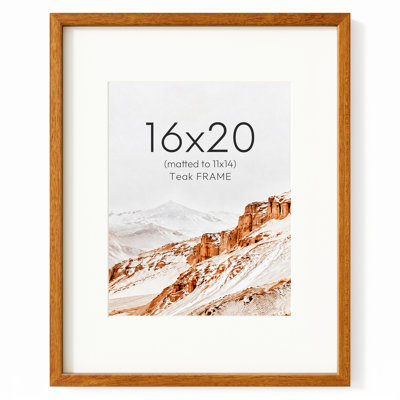 Modern Natural Solid Wood Photo Frame with Tempered Glass