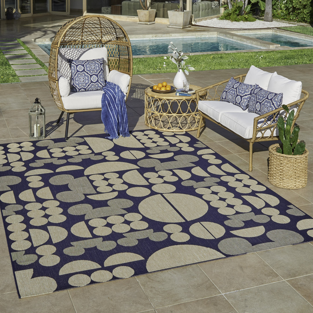 Licensed Disney Mickey Mouse Spheres Indoor/Outdoor Flatweave Area Rug Disney Rug 