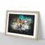 Cinque Terre In Italy Paint Splash - Picture Frame Graphic Art-56866805-56866804