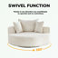 Canapé simple pivotant avec coussin moelleux en chenille Boneless-12763022