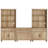 Scarlett 72.1" H x 98.4" W MDF Bookcase with Drawers & Cabinets-1845426374