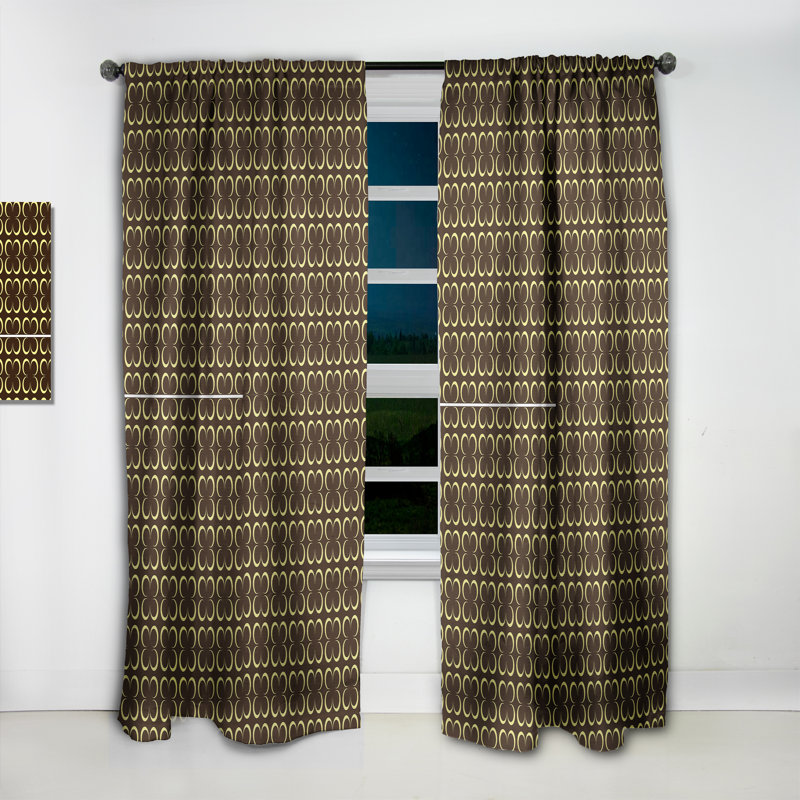 Rideau en lin / polyester, L 52 po x L 120 po