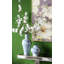 Console rectangulaire 47 po x 15,5 po x 31 po avec motif floral élégant et finition argentée miroir
