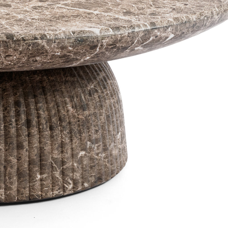 Table basse simple Tithi, H 14,5 po x l 40 po x P 40 po, Emperador