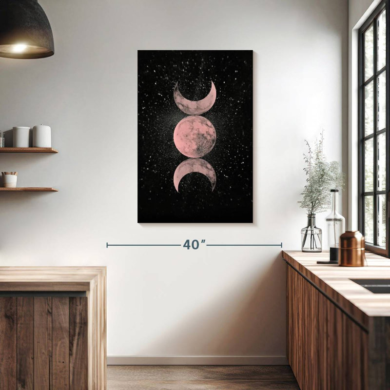 Oberle Pink Moon Symbol, 39" H x 26" W