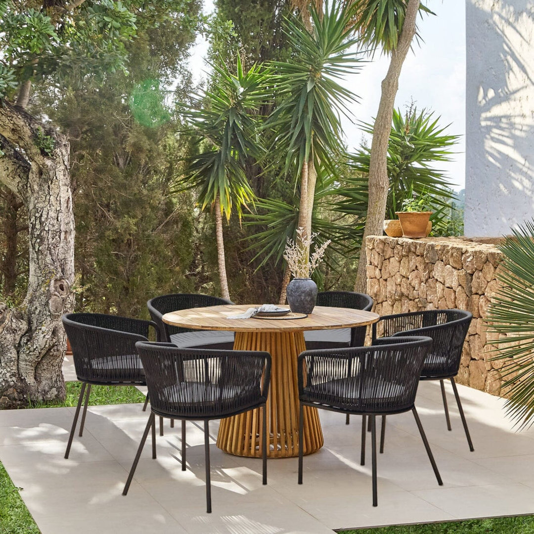 Hopley Rectangular 7 - Piece 6 - Person 120Cm L Outdoor Dining Set