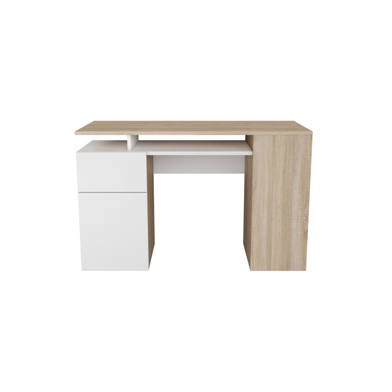 Giacomino Writing Desk, White, Brown