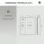 Armoire à pharmacie DEL à deux portes FINE FIXTURES Aura ™ Smart avec chargement sans fil Qi, désembuage anti-buée et éclairage 3 couleurs à intensité variable-1555894204