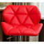 Tabourets rouges rouges contemporains, 2 sièges réglables et confortables en cuir de polyuréthane et tabouret ergonomique avec repose-pieds Diamond-1007689747
