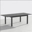 Table de salle à manger d'extérieur en aluminium 63 "à 92", table de patio grise toutes saisons