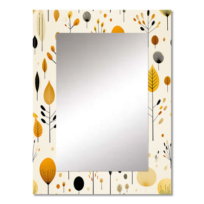 Deby Mcm Minimalist Revival - midcentury  Decorative Mirror, Mid-Century Modern Large Wall Mirror, Printed Metal Art