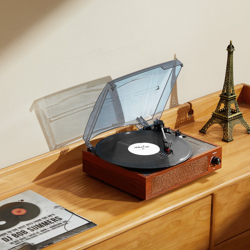 Portable Decorative Record Player with Bluetooth