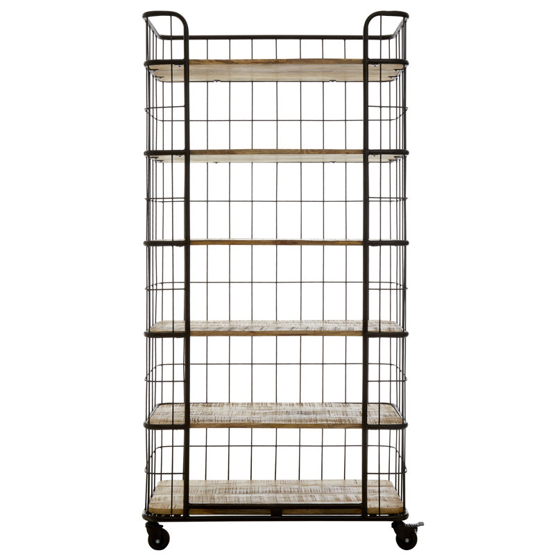 Abigail 50cm W Metal Shelving Unit with Wheels