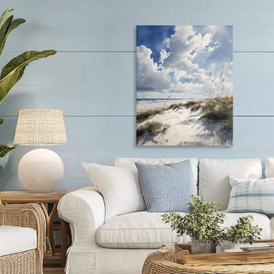 Midday Sunny Beach Dunes Canvas, design by Franklyn Gregory