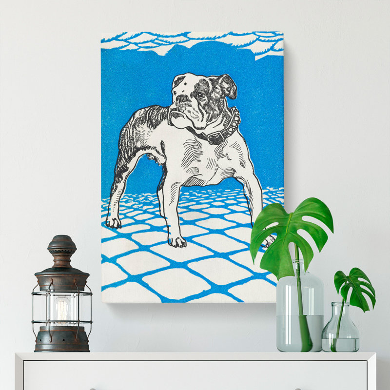 Bulldog by Moriz Jung - Wrapped Canvas, 60cm H x 40cm W x 3cm D