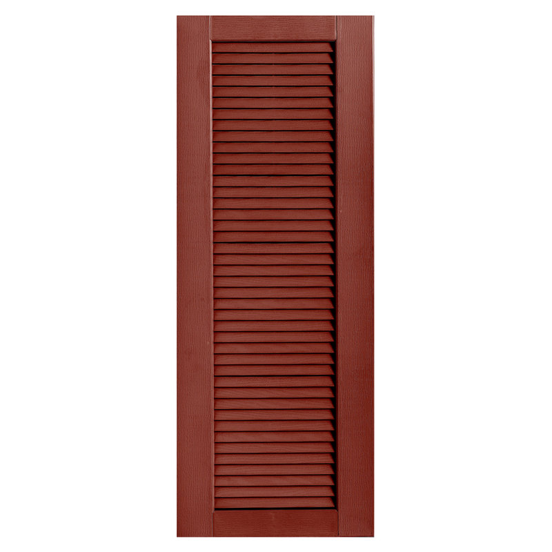 Paire de volets à persiennes droites, 54 po, 18 po, rouge
