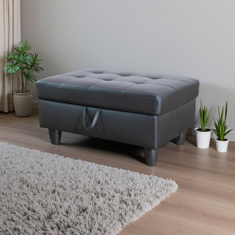 Repose-pieds modulaire avec rangement caché (noir)