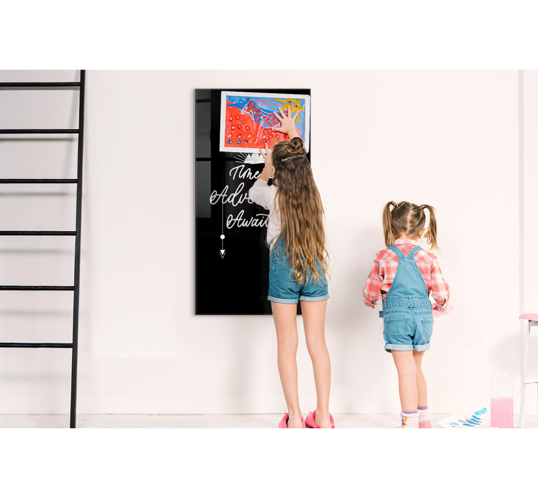 Magnetic Memo Board Whiteboard - 60 x 120 cm - With Marker and Magnets - Colorful powder