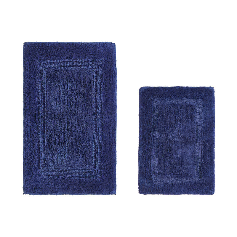 Ensemble de tapis pour salle de bain 2 pièces 100% coton 2370 g / m² Lux, Ensemble de 2 pièces (17 po x 24 po | 21 po x 34