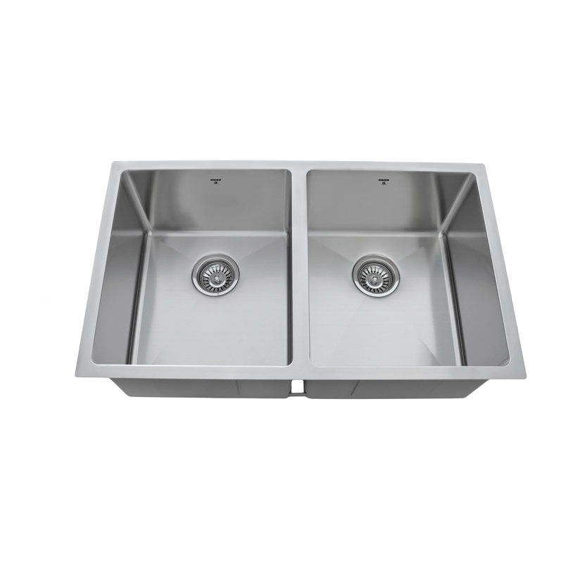 Évier de cuisine encastré à double cuve en acier inoxydable de 32 po x 18 po ONEX®