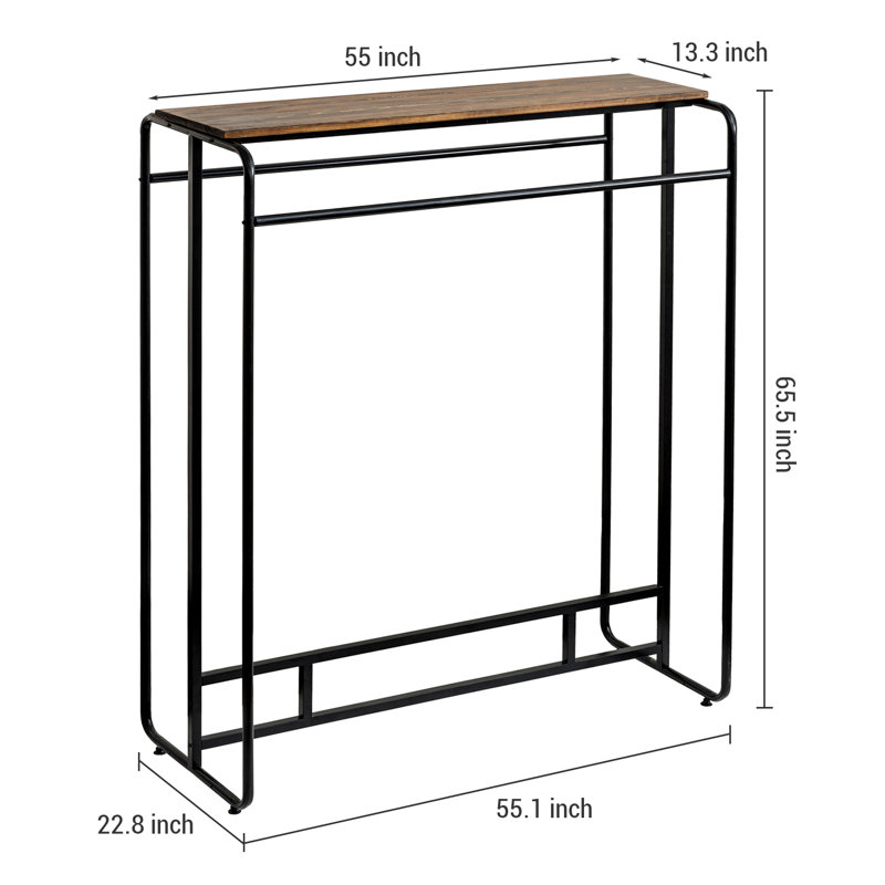 Étagère de rangement pour vêtements en métal avec tablette