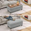 Banc multi-fonctionnel pour repose-pieds avec couvercle rabattable en bois et coussin-439540615