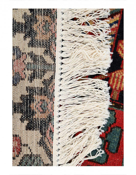 One-of-a-Kind 5'x8'4" Area Rug in Red/Navy Blue/Beige