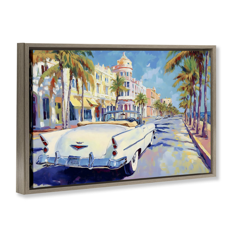 Cadre flottant rétro vintage convertible, design par Franklyn Gregory, Cadre flottant orme Montalcino, H 21 po x l 31 po