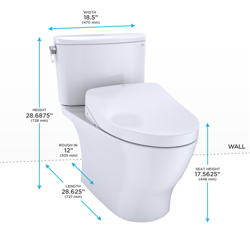 1.28 GPF Elongated One-Piece Toilet High Efficiency Flush (Seat Included)
