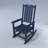 Outdoor All-weather HDPE Adirondack Rocker Chairs with Comfort High Backrest-117807829