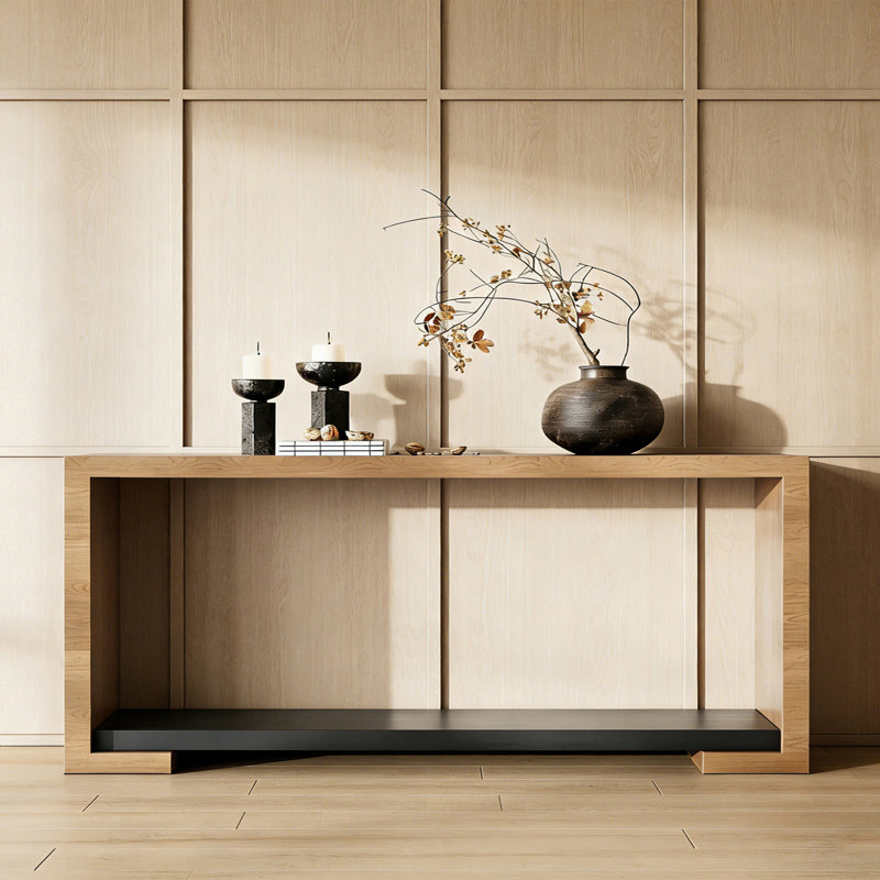 Retro Multifunctional Practical Console Table, 29.53" H x 78.74" W x 13.78" D