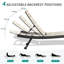 Ensemble de 2 chaises longues de patio, chaises longues d'extérieur, chaise longue en aluminium textilene avec dossier réglable