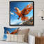 Majestic Orange Eagle Flight - aigle, art mural-719803904-719803934