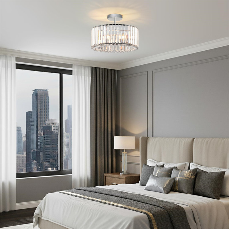Crystal Semi Flush Mount