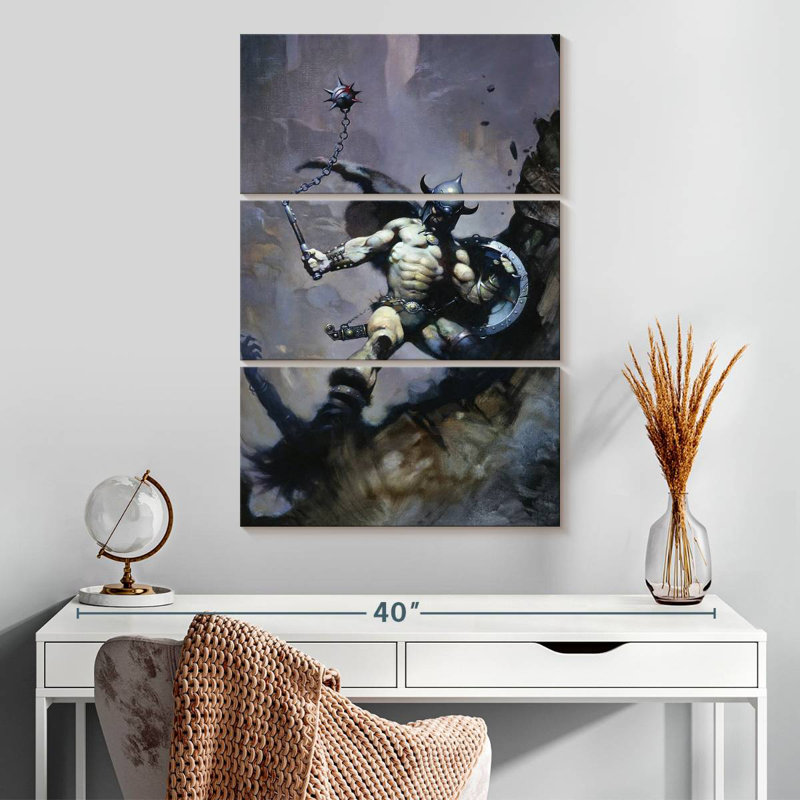Warrior With Ball And Chain, 32" H x 20" W