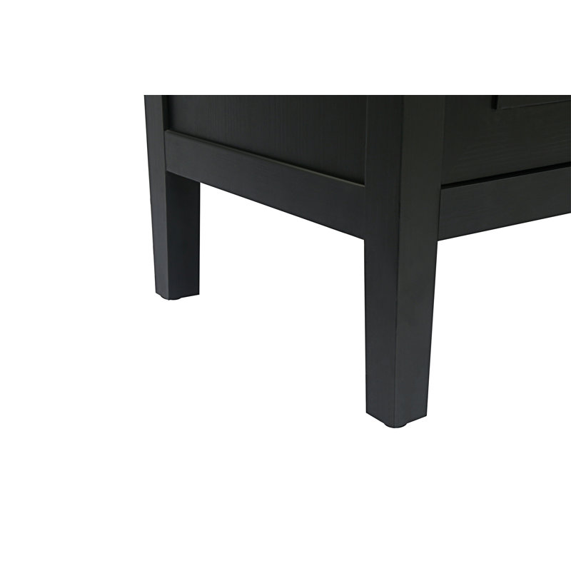 Accent Cabinet With 4 Doors Wood Sideboard Buffet Cabinet Console Table Credenza Buffet Table, Black