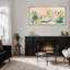 «Abstract Bright Multicolor Plants», impression sur toile encadrée surdimensionnée-111654020-111654022