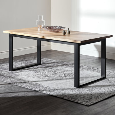 Ski-Leg Solid Wood Base Dining Table